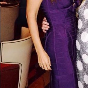 Herve Leger ADALIA style in dark dewberry small.
: